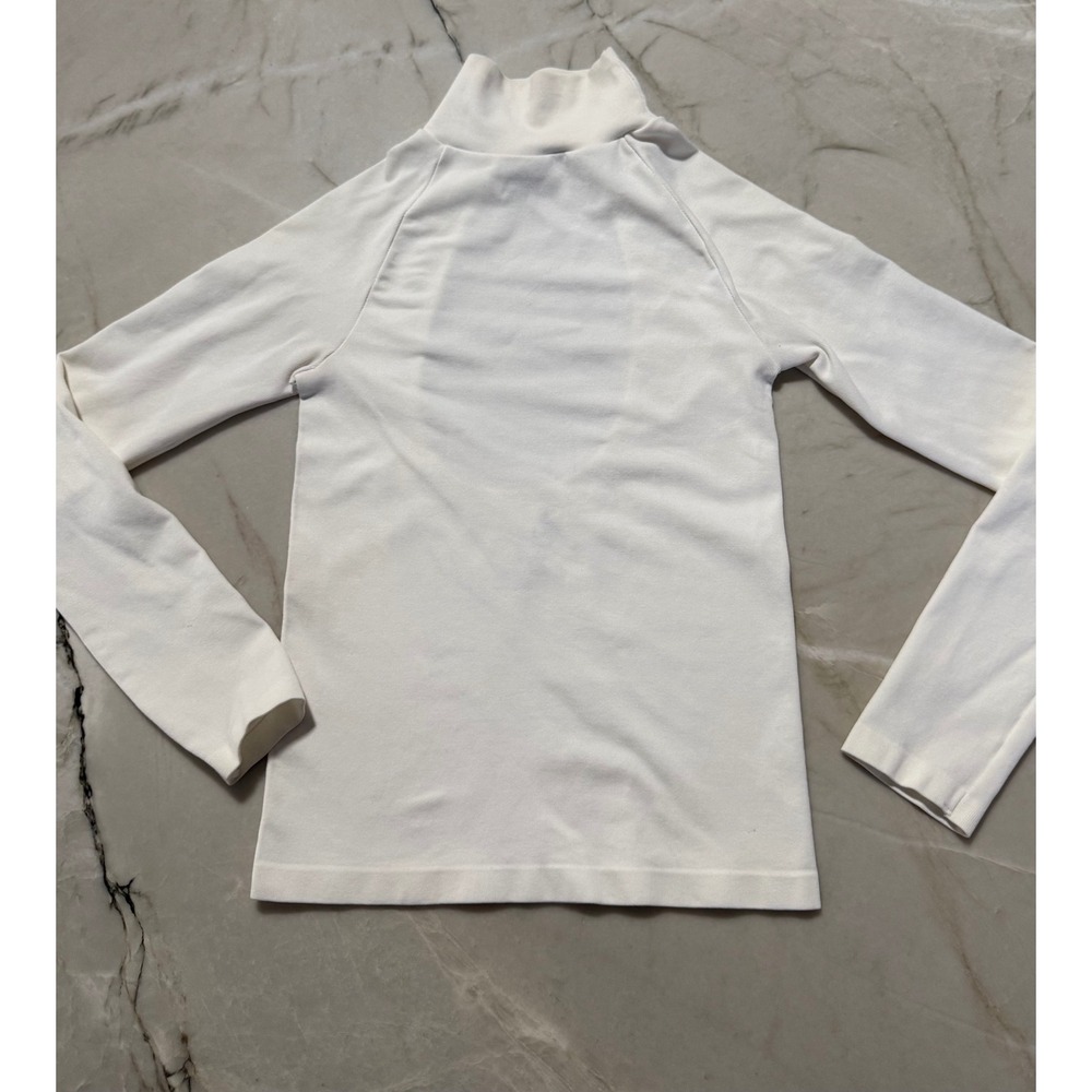 Intimately Free People White Mock Neck Open Back Cutout Long Sleeve Top XS/S